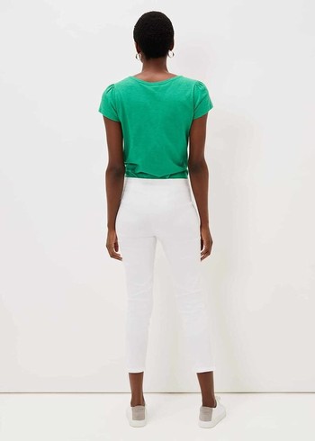 Phase Eight Miah Cropped Trousers White Canada | VBAWFU-753